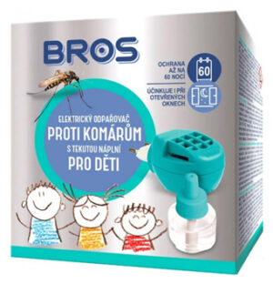 BROS Elektrický odparovač  pre deti proti komárom + tekutá náplň