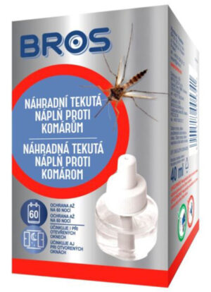 BROS Náhradná náplň tekutá do elektrického odparovača proti komárom 40ml