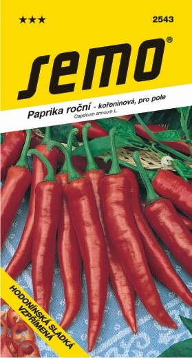 Paprika koreninová sladká SM KORA ZEL / Hodonínska vzpriamená