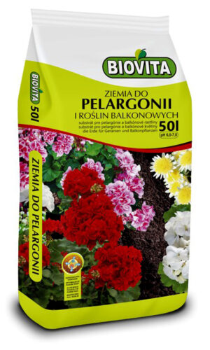 Subs. na pelargónie 50 L Biovita (Ziemia do pelargónii), na muškáty a balkónovky