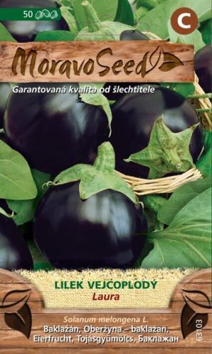Baklažán MS Laura - guľatý 50s.