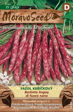 Fazuľa kríčková poľná MS Borlotto Lingua Di Fuoco Nano - strakatá 20g/ 25s.