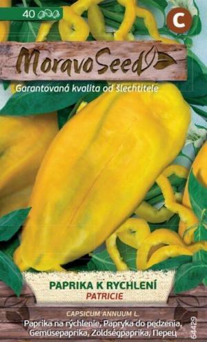 Paprika MS Patricie F1- poloskorá, rýchlenie, žltá, 40 s.
