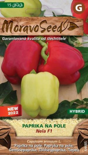 Paprika MS Nela F1- skorá, hranatá, na pole, 15 s.