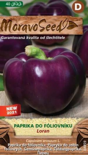 Paprika MS Loran F1- fialová, hranatá, rýchlenie, 40 s.
