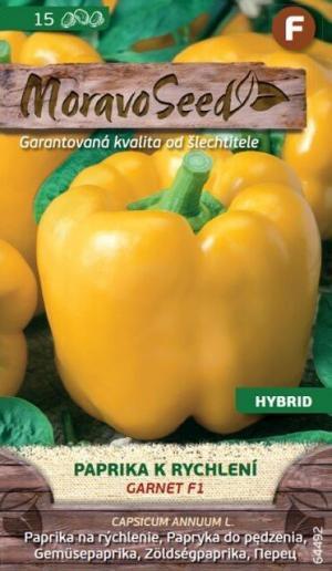Paprika MS Garnet F1 - žltá, kvadrat., rýchlenie aj na pole, 15 s.