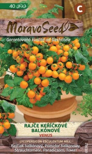 Rajčiak kríč. MS Venus - balkónový, oranžový, 40 s.