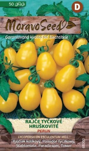 Rajčiak kol. MS Perun - žltý, hruškovitý  50s.